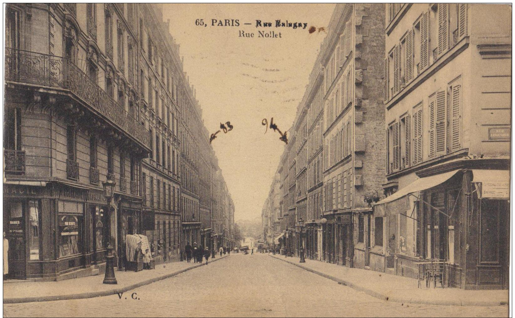 F38459/75 PARIS - RUE NOLLET 1921 - Arrondissement: 17