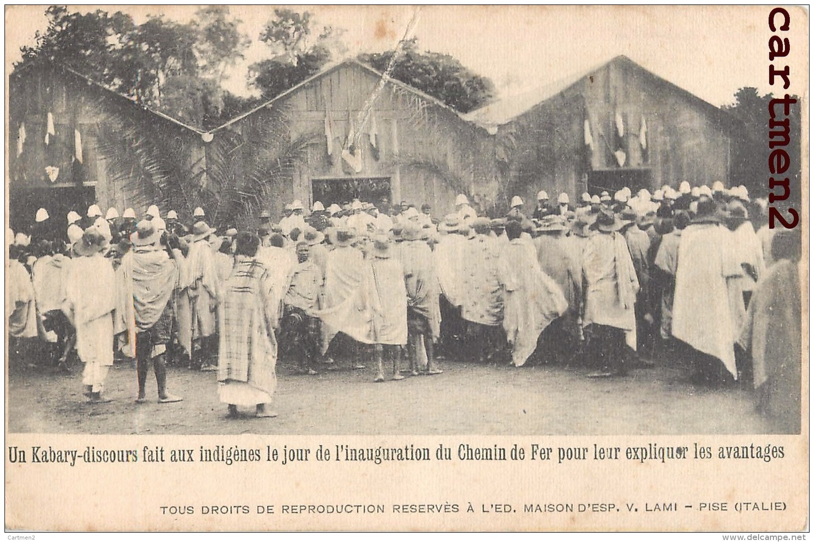 UN KABARY DISCOURS AUX INDIGENES INAUGURATION DU CHEMIN DE FER V. LAMI PISE PISA MALGACHE 1900 - Madagascar