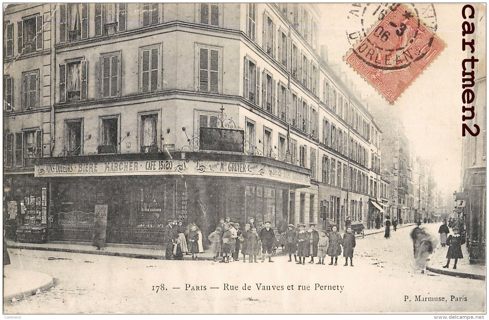 PARIS RUE DE VANVES ET RUE PERNETY  BIERE KARCHER DEVANTURE MAISON GRUYER 75014 - Distretto: 15