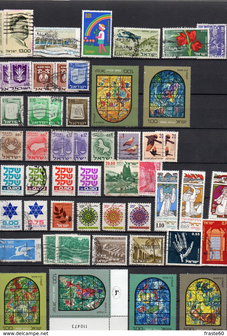 * Lot De 150 Timbres D' Israel , Dont 12 Neufs - Collections, Lots & Séries