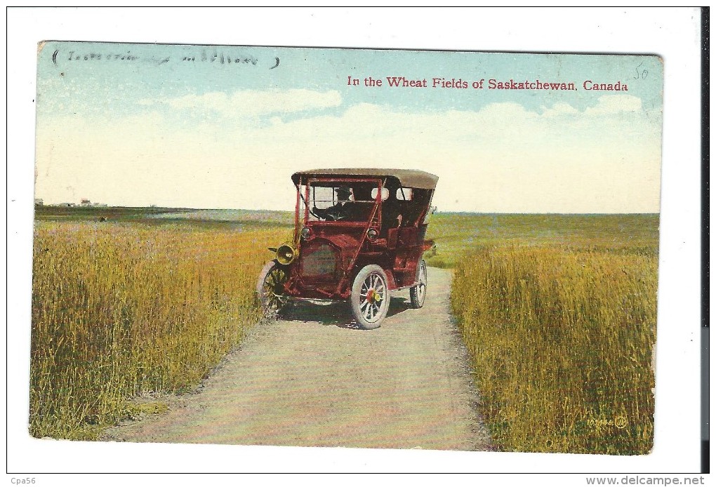 OLD CAR - In The Wheat Fields Of SASKATCHEWAN - CANADA - Andere & Zonder Classificatie