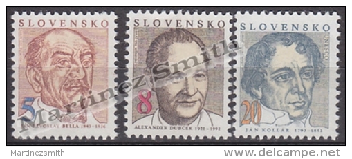 Slovakia - Slovaquie 1993 Yvert 137-39 Definitive Set, Famous People - MNH - Nuevos
