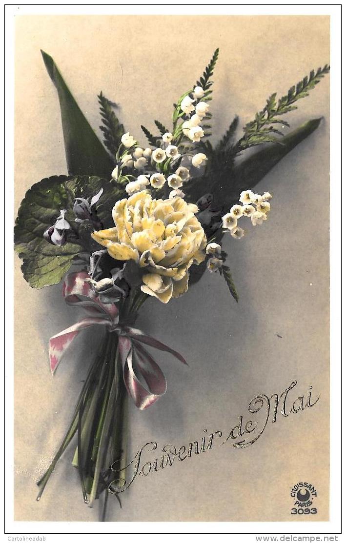 [DC3386] CPA - SOUVENIR DE MAI - SOUVENIR DI MAGGIO FIORI - Viaggiata - Old Postcard - Flowers