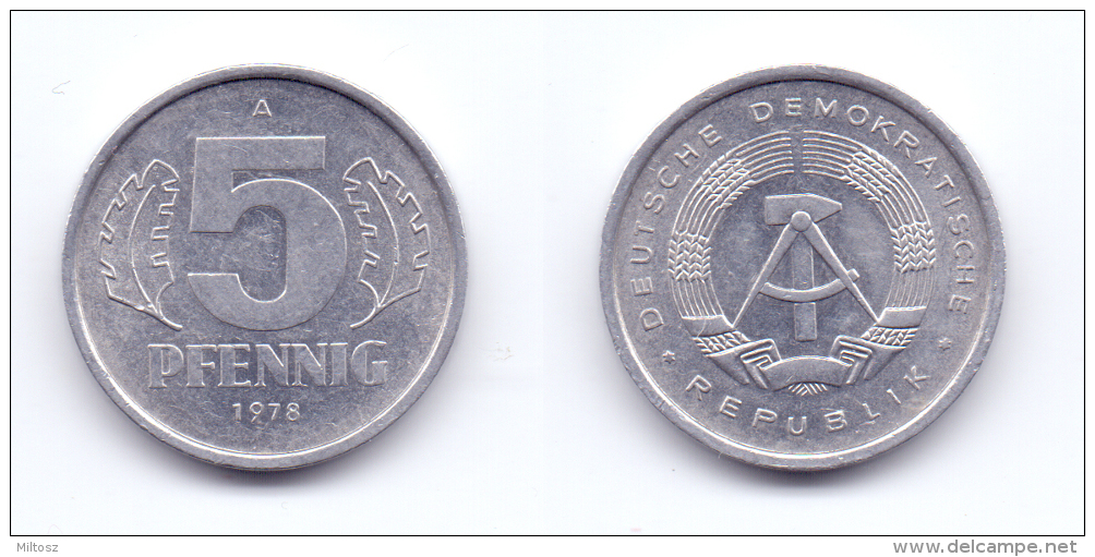 Germany DDR 5 Pfennig 1978 A - 5 Pfennig