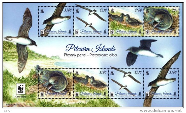 Pitcairn 2016 MS MNH WWF Phoenix Petrel Bird Birds - Albatrosse & Sturmvögel