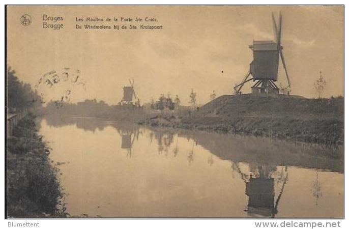 CPA Belgique Belgie Moulin à Vent Circulé Bruges - Andere & Zonder Classificatie