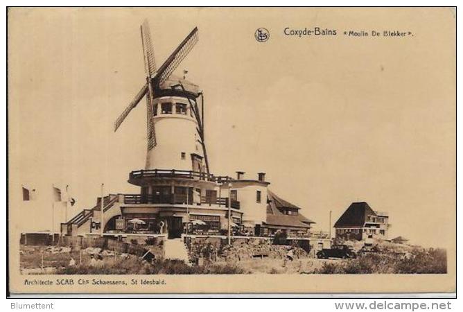 CPA Belgique Belgie Moulin à Vent Circulé Coxyde Bains - Andere & Zonder Classificatie
