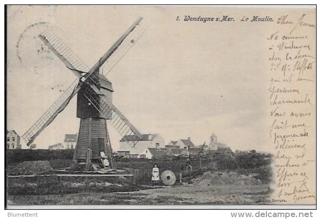 CPA Belgique Belgie Moulin à Vent Circulé Wenduyne - Andere & Zonder Classificatie