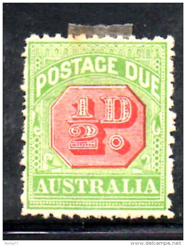 T816 - AUSTRALIA , 1/2 D. Nuovo * Fil Di Victoria (? Corona Su A) Sideways . SEGNATASSE - Segnatasse