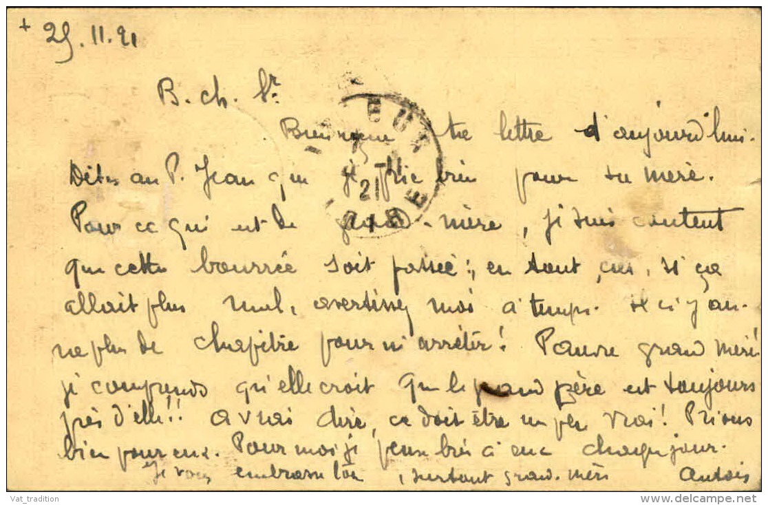BELGIQUE - Entier Postal Avec Complément De Courcelles Pour La France En 1921 - A Voir - L  4012 - Postcards 1909-1934