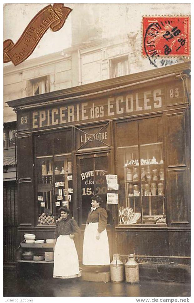 Boulogne-Billancourt      92      Epicerie Des Ecoles.   L. Lenotre.   Carte Photo  (voir Scan) - Boulogne Billancourt