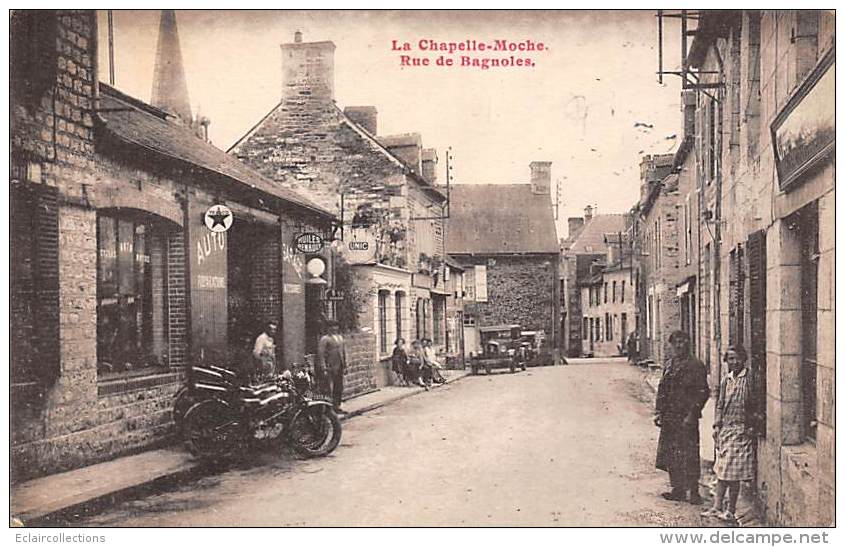 La Chapelle Moche     61  Rue De Bagnoles De L'Orne. Garage.Motocyclettes. Huiles Renault - Other & Unclassified