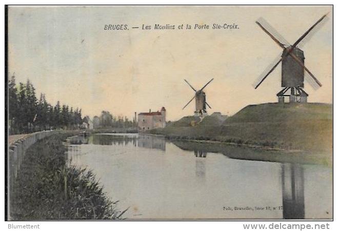 CPA Belgique Belgie Moulin à Vent Circulé Bruges - Autres & Non Classés