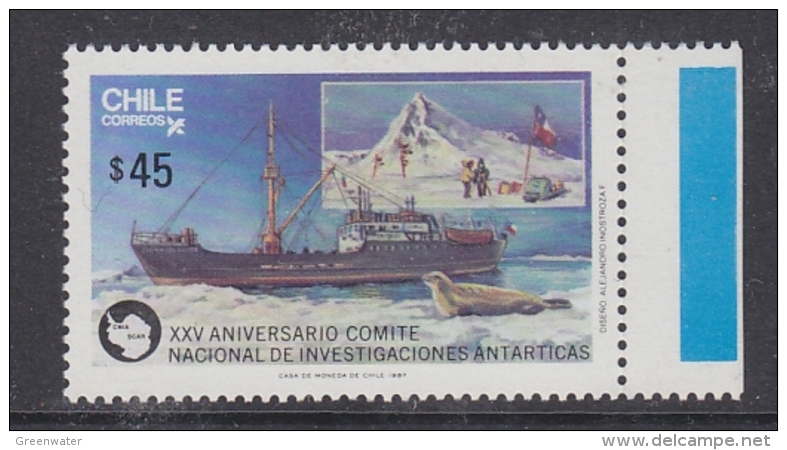 Chile 1987 Antarctica / Ship 1v  ** Mnh (32615C) - Chili