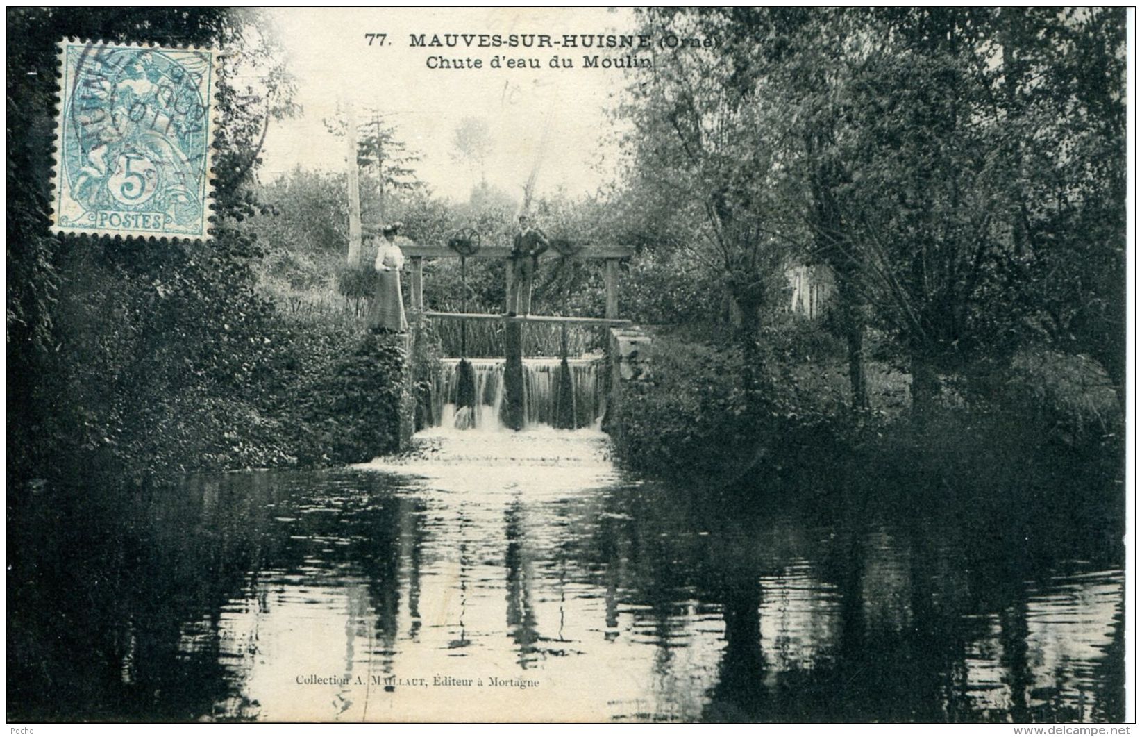 N°510 G -cpa Mauves Sur Huisne -chute D'eau Du Moulin- - Watermolens