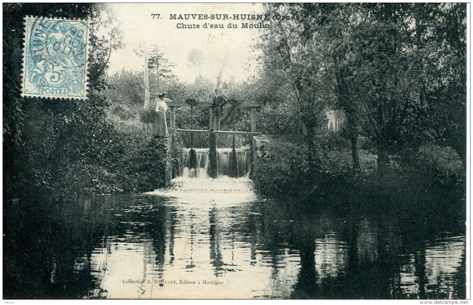 N°510 G -cpa Mauves Sur Huisne -chute D'eau Du Moulin- - Moulins à Eau