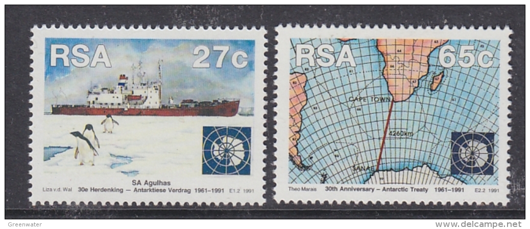 South Africa 1991 30th Anniversary Antarctic Treaty 2v ** Mnh (32615F) - Ungebraucht