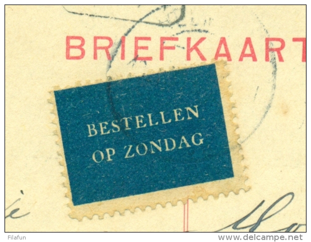 Nederland - 5 Cent Bontkraag Briefkaart Met "Bestellen Op Zondag" Van Helmond Naar Utrecht - Postwaardestukken