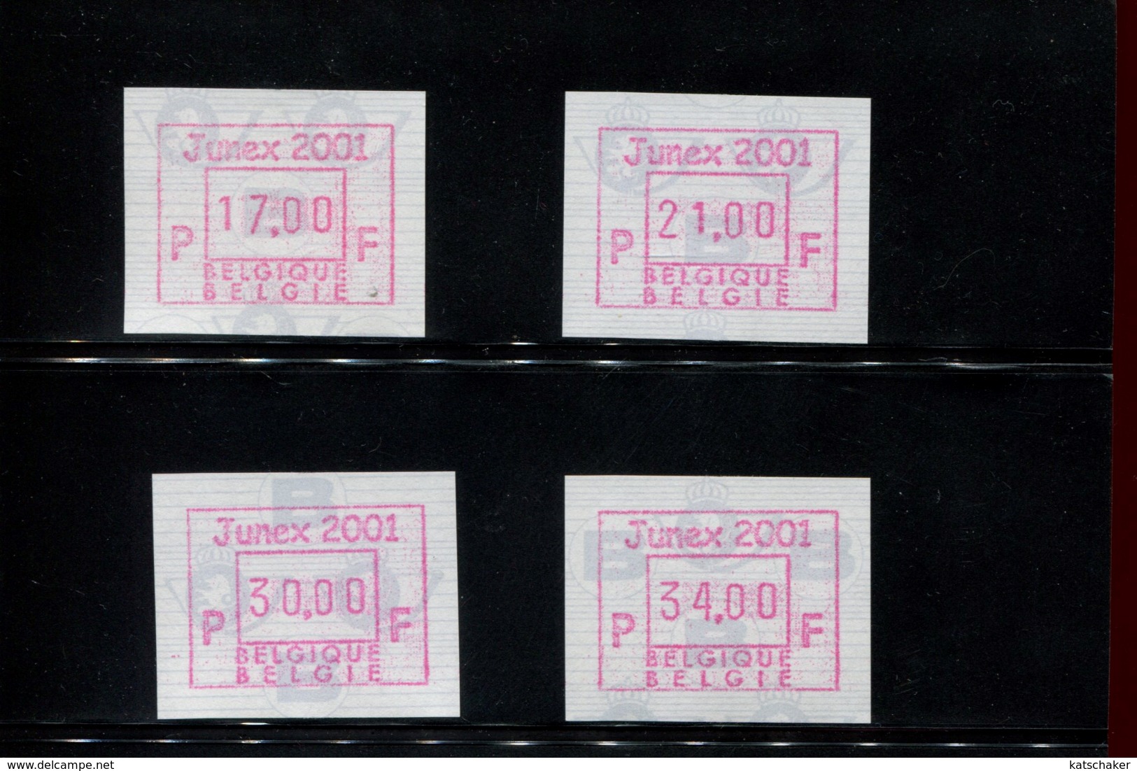 BELGIE DB 2001 POSTFRIS MINT NEVER HINGED POSTFRISCH EINWANDFREI OCB ATM106 SET 17 21 30 34 - 2000-2019