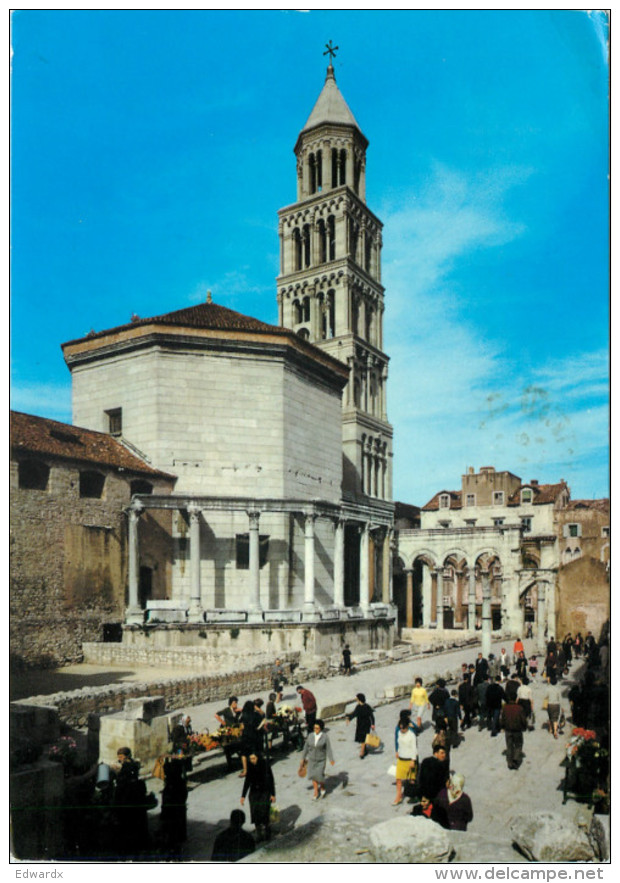 Split, Croatia Postcard Posted 1980 Stamp - Croatia