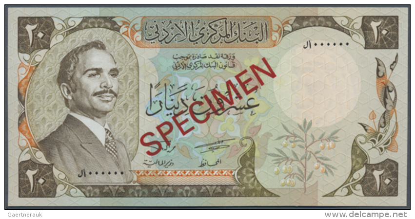 Jordan: 20 Dinars 1981 SPECIMEN, P.21as In Excellent UNC Condition. One Of The Key-notes From Jordan. (R) - Jordanië