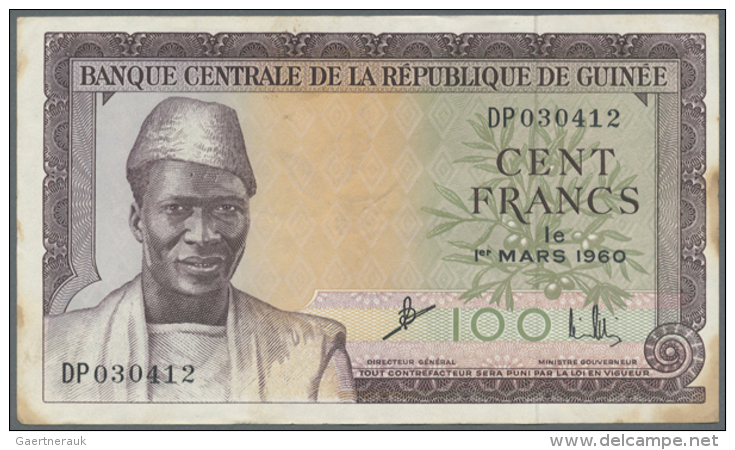 Guinea: Bundle Of 100 Banknotes 100 Francs 1960 P. 13. All Notes In That Bundle Are Not Consecutive And Condition... - Guinee