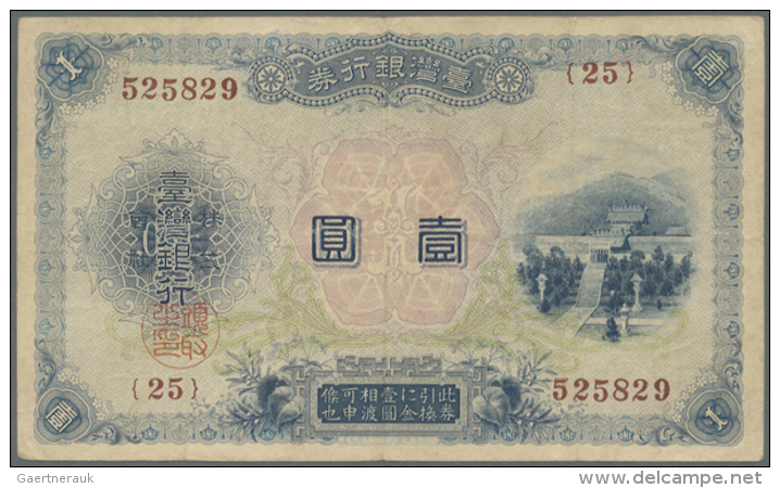 China - Taiwan: 1 Gold Yen ND(1914-15), P.1921 In Nice Used Condition With Folds And Tiny Stains Condition: F (D) - China