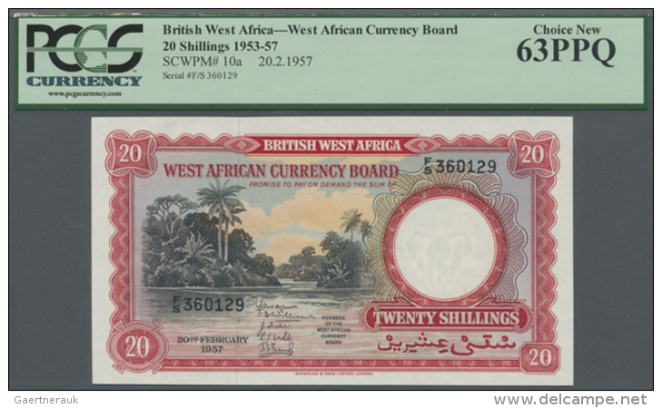 British West Africa: 20 Shillings 1957 P. 10a, PCGS Graded 63PPQ, Choice New. (R) - Other & Unclassified