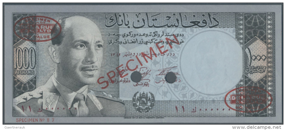 Afghanistan: 1000 Afghanis ND (1961-63) SPECIMEN, P.42s In Excellent Condition And Exceptional Paper Quality. PMG... - Afghanistan