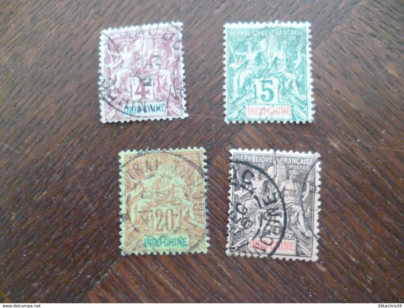 TP France Colonies Françaises Indochine   TP N° 3 à 21 Valeur 280&euro; Oblitérés &eacut - Used Stamps
