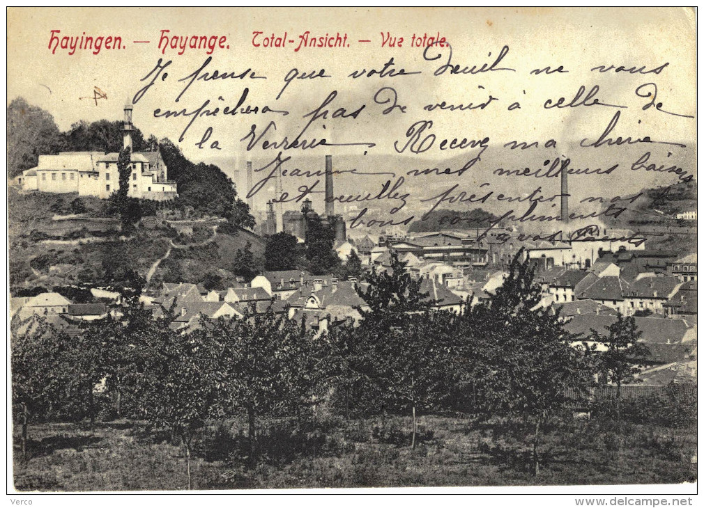 Carte Postale Ancienne De HAYANGE - Hayange