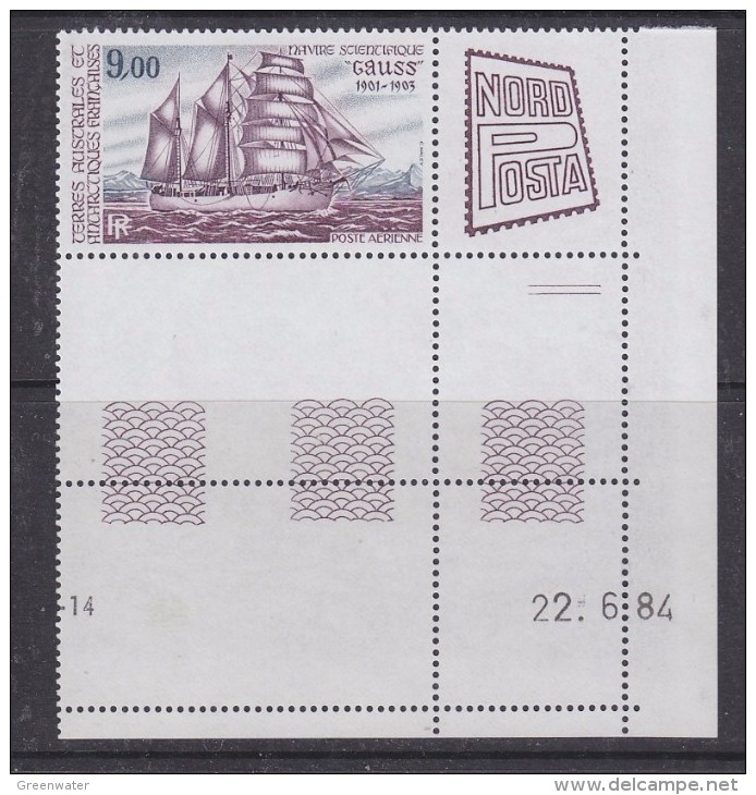 TAAF 1984 Ship "Gauss" / Nordposta 1v (margin, Printing Date) ** Mnh (32616S) - Luchtpost