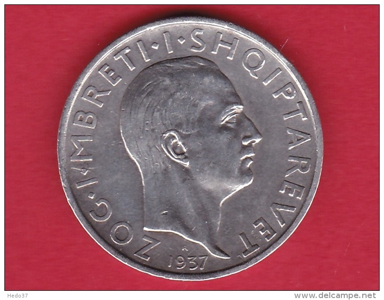 Albanie - 1 Franc Argent 1937 - Albanië