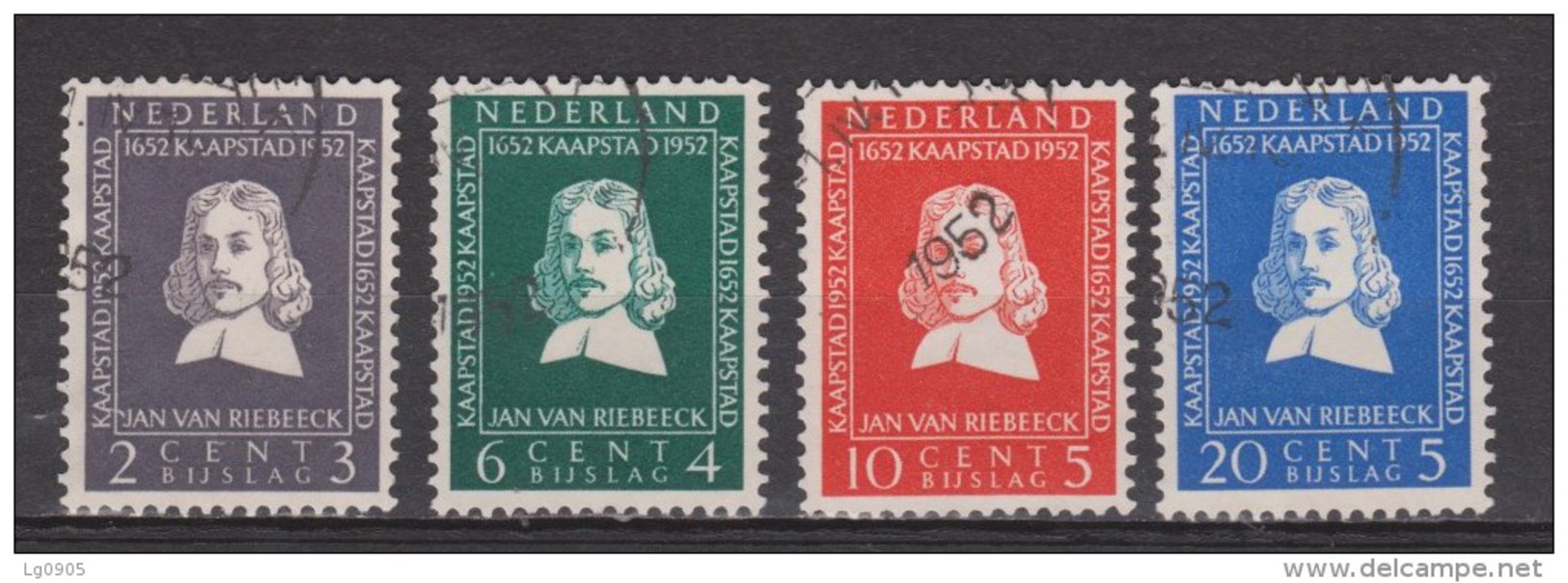 NVPH Nederland Netherlands Pays Bas 578 579 580 581 Used;  Van Riebeeck Zegels 1952 ALSO PER PIECE - Oblitérés