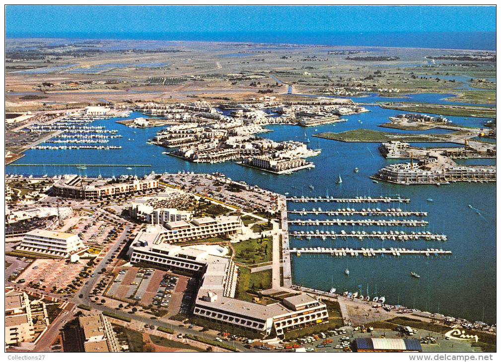 30-PORT-CAMARGUE- VUE GENERALE AERIENNE , LES MARINAS - Autres & Non Classés