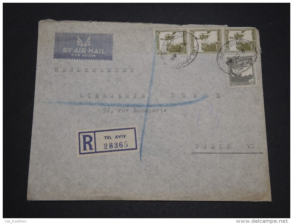 PALESTINE - Enveloppe En Recommandé De Tel Aviv Pour La France En 1946 - A Voir - L  4115 - Palestine