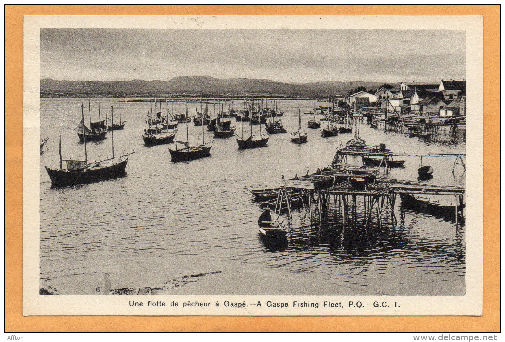 A Gaspe Fishing Fleet PQ 1940 Postcard - Otros & Sin Clasificación