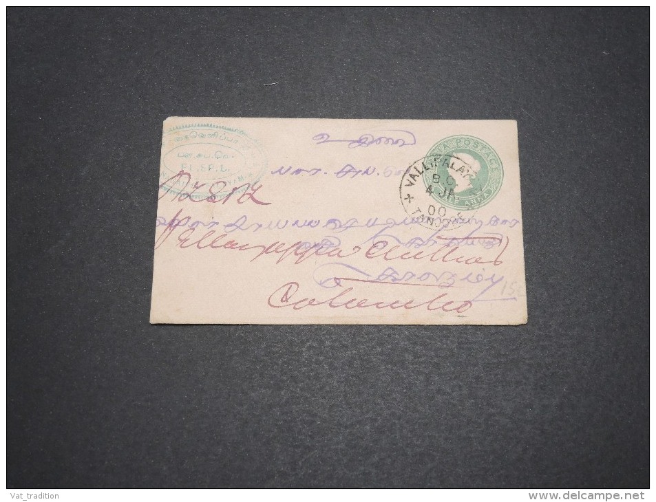 GRANDE BRETAGNE / INDE - Entier Postal De Wallipalayam Pour Columbo En 1900 - A Voir - L  4119 - 1882-1901 Empire