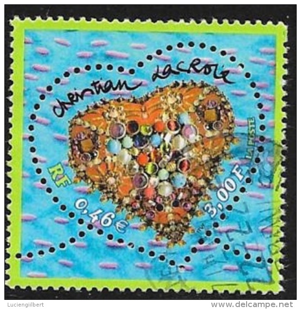 N°  3368 -   OBLITERE -  ST VALENTIN COEUR C. LACROIX  -  2001 - Used Stamps