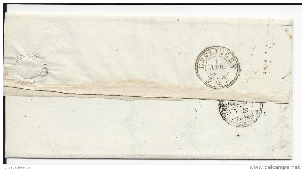 ALLEMAGNE - 1867 - LETTRE De PLOCHINGEN (BADEN WÜRTT.) - Briefe U. Dokumente