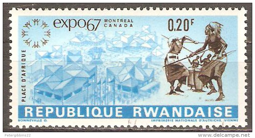 Rwanda 1967 SG 222 Expo 67 Mounted Mint - 1967 – Montréal (Canada)