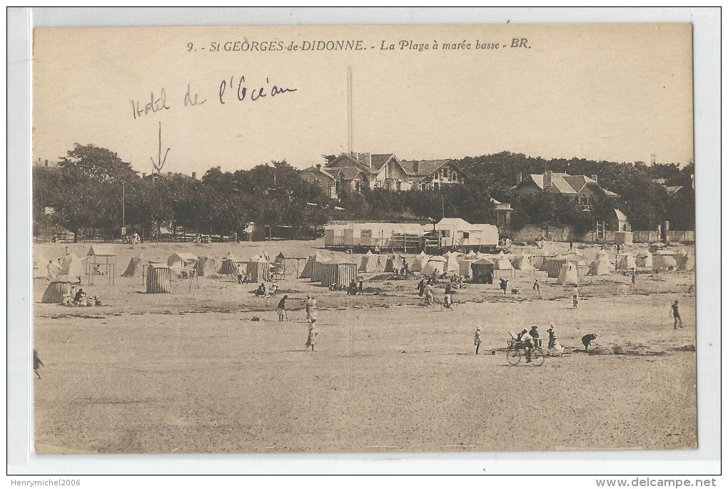 Charente Maritime - 17 - St Georges De Didonne La Plage A Marée Basse Hotel De L'océan  Villas Ed Bloc Frères Bordeaux - Saint-Georges-de-Didonne