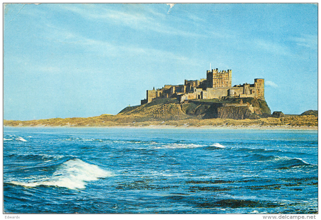 Castle, Bamburgh, Northumberland, England Postcard Posted 1964 Stamp - Autres & Non Classés