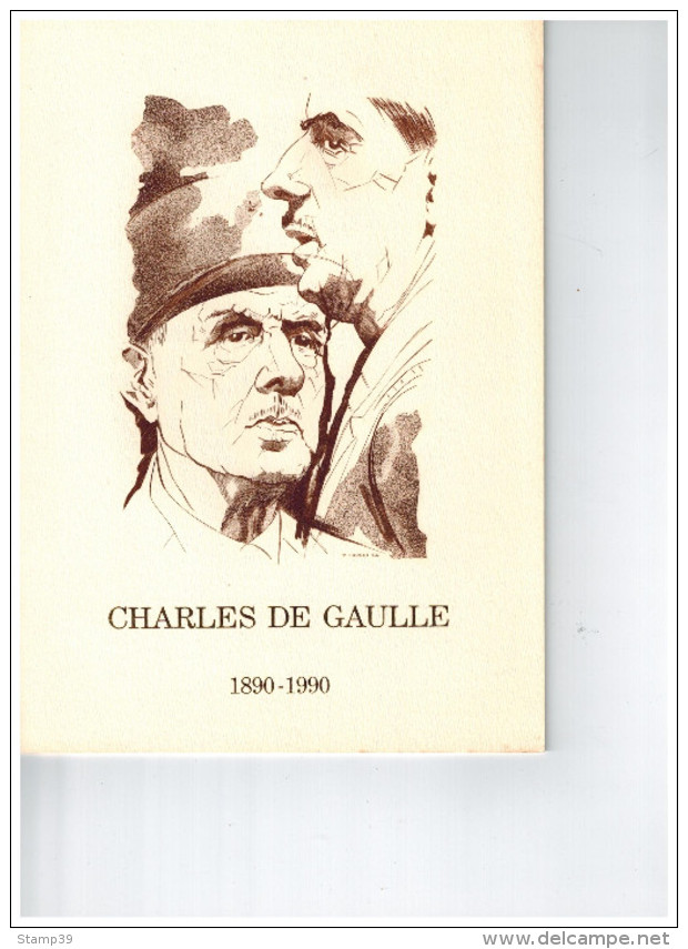 Charles De Gaulle  24/02/1990  Lille  N° 10/2016-013-014-015-016 - 1990-1999