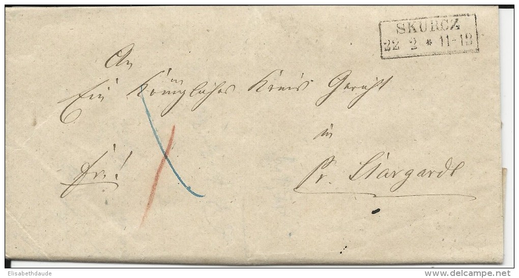 POLOGNE (PRUSSE) - 1862 - LETTRE De Skórcz (SKURCZ) - ...-1860 Prefilatelia