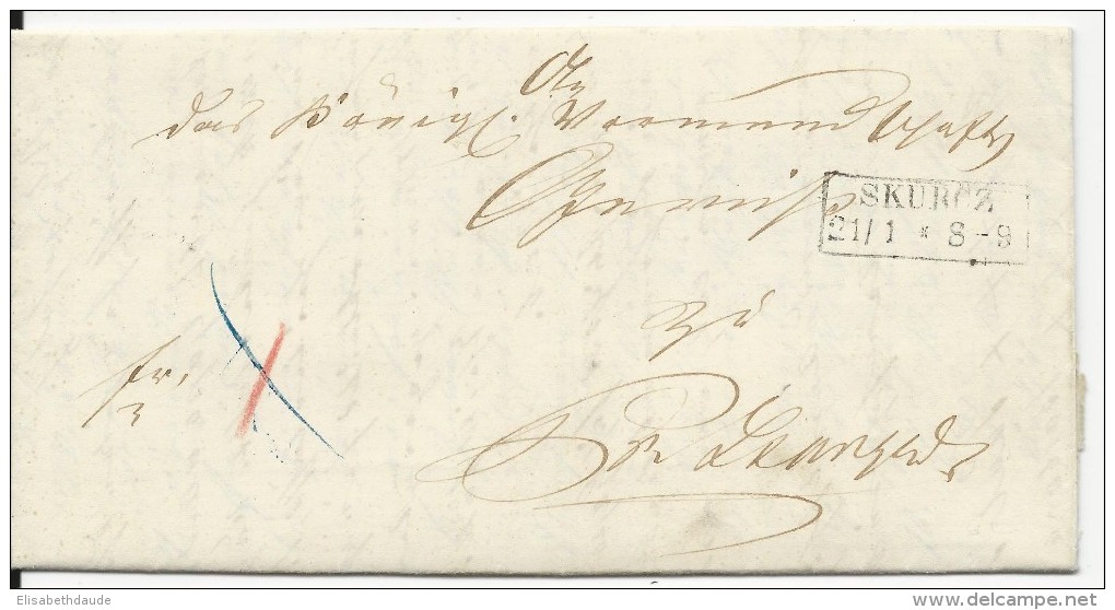 POLOGNE (PRUSSE) - 1851 - LETTRE De BUKOWITZ OBLITERATION De Skórcz (SKURCZ) - ...-1860 Prefilatelia