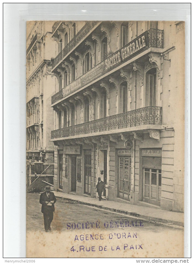 Algérie - Oran Banque Société Générale 4 Rue De La Paix Cachet - Oran