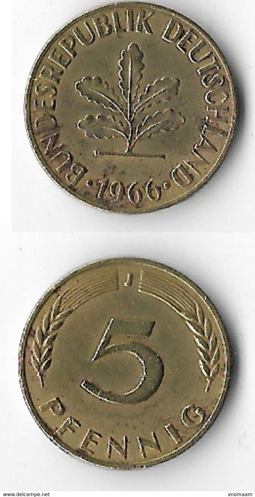 Allemagne 5 Pfennig - 1966 J - 5 Pfennig