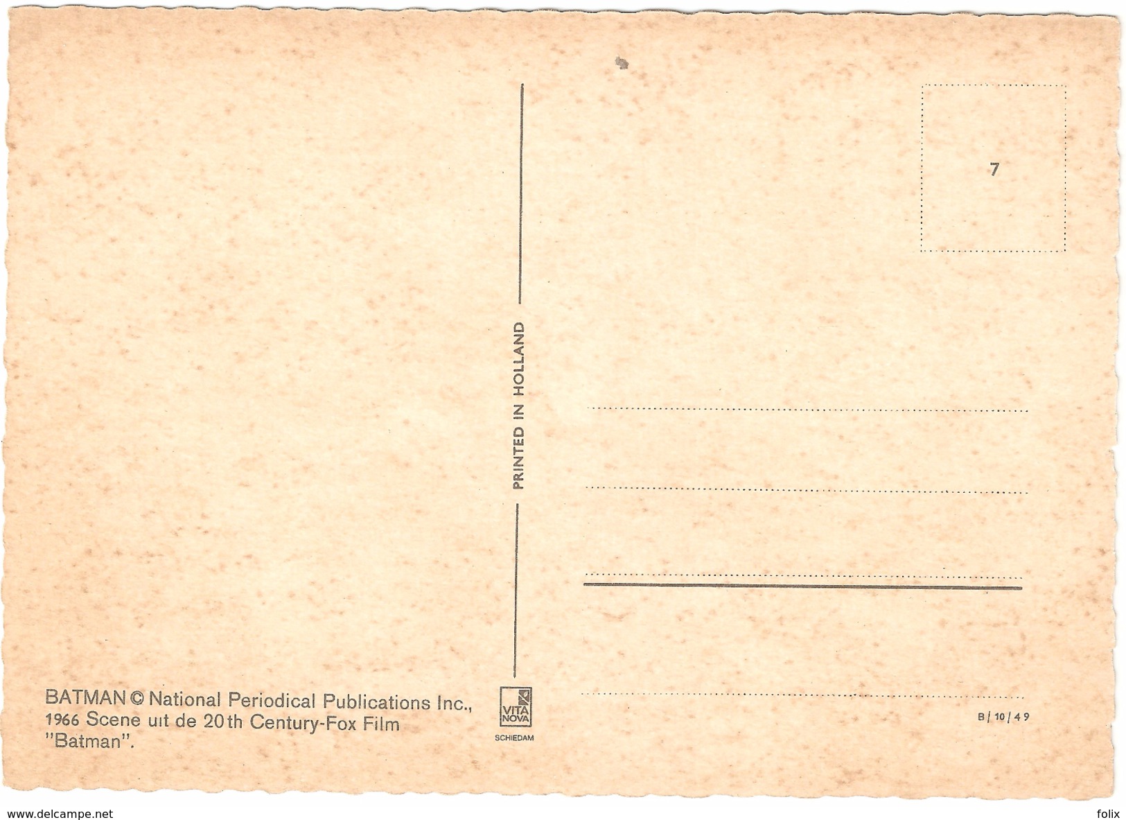 Movie Card - Batman 20th Century Fox Film - 1966 - Groot Formaat 14,5 X 10 Cm - Autres & Non Classés