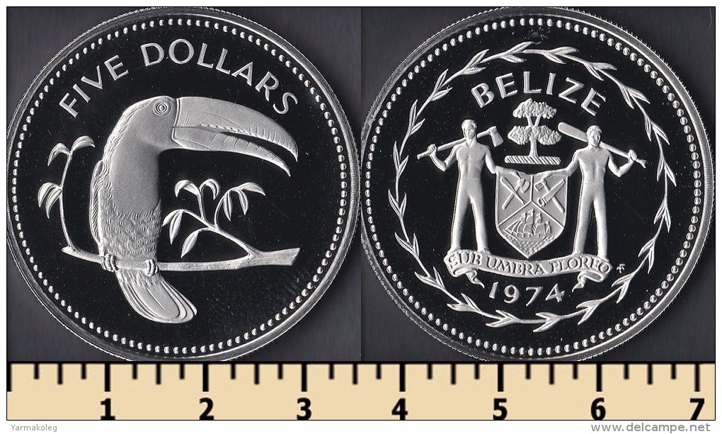Belize 5 Dollars 1974 - Belize